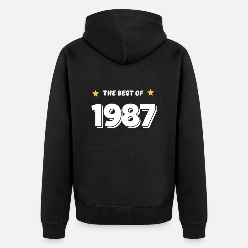Das Beste aus 1987 - Unisex Premium Bio Zip Hoodie - Schwarz