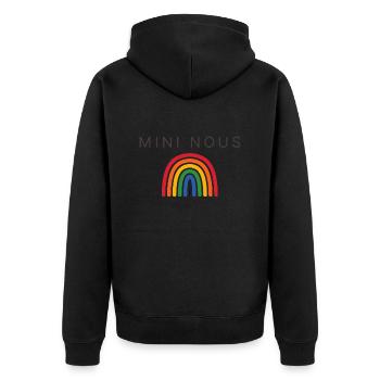 Bébé Naissance Grossesse Maman Enfant - Veste à capuche bio Premium Unisexe - noir - Dos - Nico (187cm)