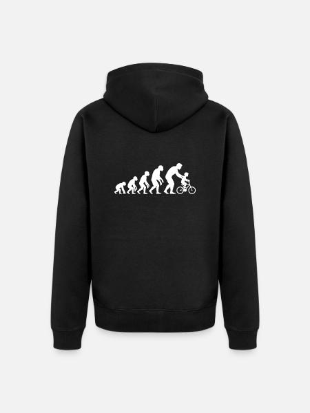 Vader en zoon - vader en dochter papa cadeau - Uniseks Premium bio ziphoodie - zwart