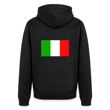 Italie, Italie, drapeau, drapeau - Veste à capuche bio Premium Unisexe - noir - Dos - Nico (187cm)