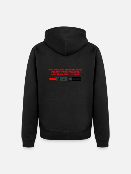 Star Wars: Weapon Lightsaber - Unisex Premium Organic Zip Hoodie - black