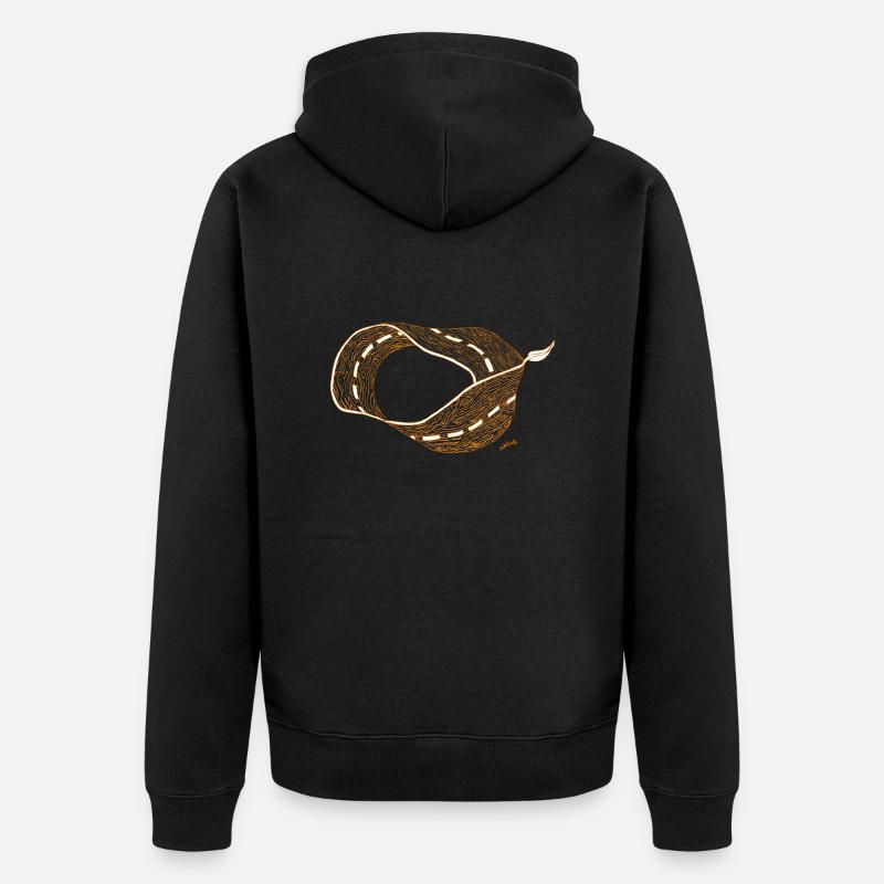 Holzweg - Unisex Premium Bio Zip Hoodie - Schwarz