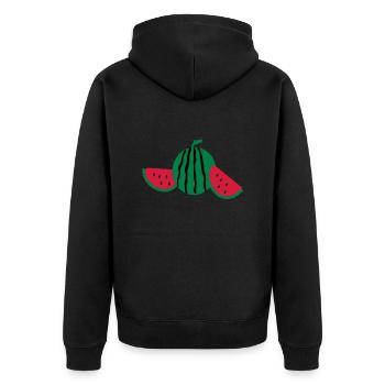 Pastèque fruits - Veste à capuche bio Premium Unisexe - noir - Dos - Nico (187cm)