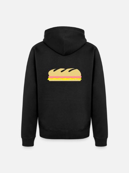 Sandwich - Unisex Premium Organic Zip Hoodie - black