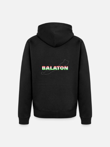 Balaton - Unisex Premium Organic Zip Hoodie - black