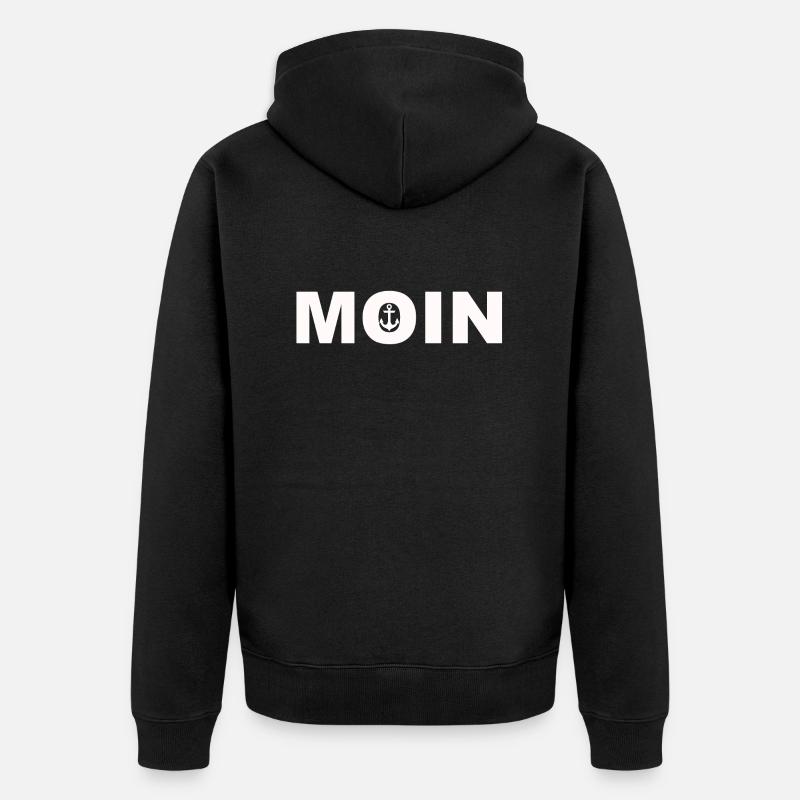 Moin - Unisex Premium Bio Zip Hoodie - Schwarz