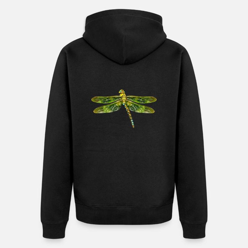 Libelle - Unisex Premium Bio Zip Hoodie - Schwarz