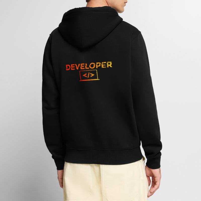 Developer - Informatik IT EDV PC Computer Shirt Unisex Premium Bio Zip Hoodie