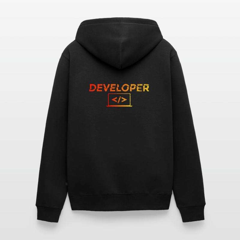 Developer - Informatik IT EDV PC Computer Shirt Unisex Premium Bio Zip Hoodie