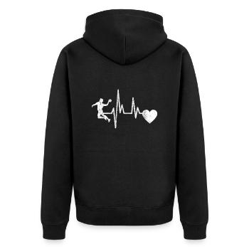 Joueur de handball Handball Handball Handball Club - Veste à capuche bio Premium Unisexe - noir - Dos - Nico (187cm)