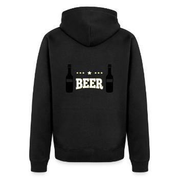 Bière - Veste à capuche bio Premium Unisexe - noir - Dos - Nico (187cm)