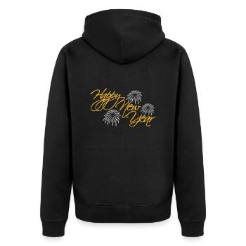 Citation Bonne année - Veste à capuche bio Premium Unisexe - noir - Dos - Nico (187cm)