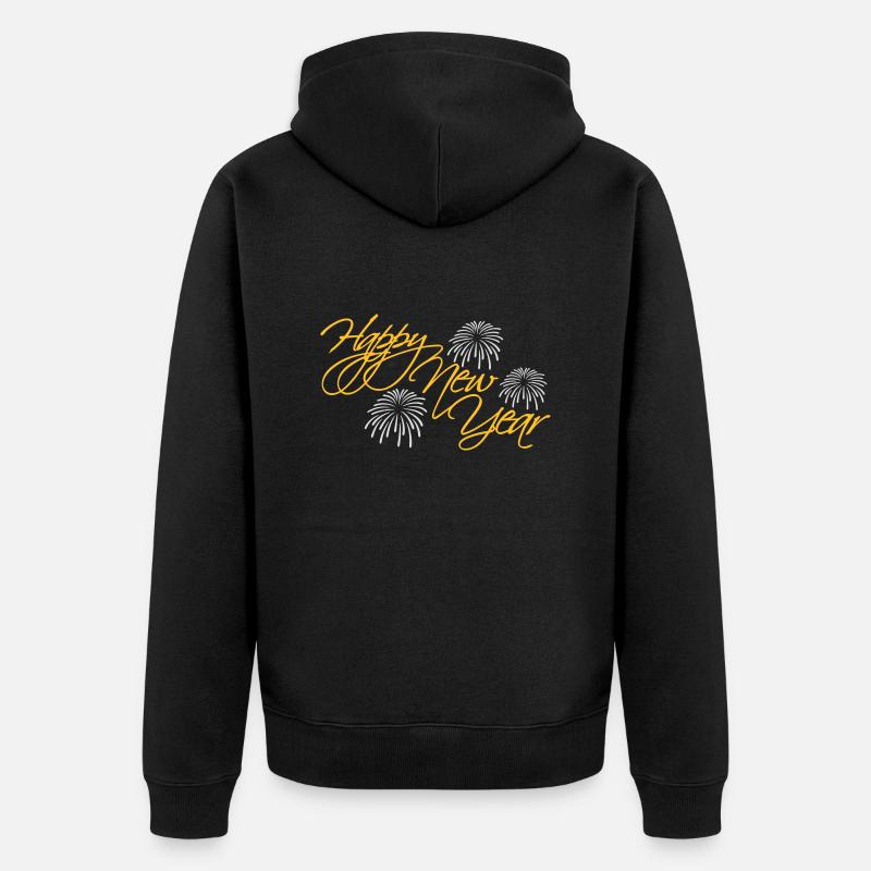 Citation Bonne année - Veste à capuche bio Premium Unisexe - noir