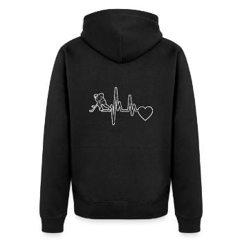 Joueur de hockey sur glace Fan de hockey Équipe de hockey sur glace Hockey sur glace - Veste à capuche bio Premium Unisexe - noir - Dos - Nico (187cm)