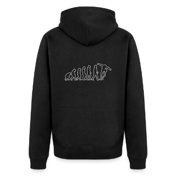 Skateboard Skater Skate Fan Skateboarding Skating - Unisex Premium Organic Zip Hoodie - black - Back - Nico (187cm)
