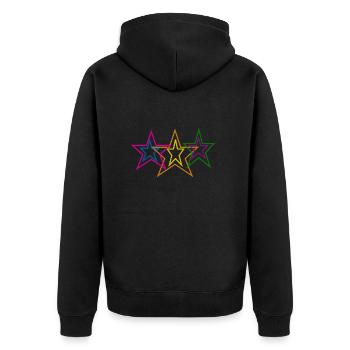 images d’étoiles16 - Veste à capuche bio Premium Unisexe - noir - Dos - Nico (187cm)