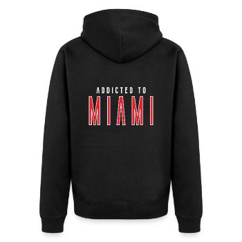 Accro à Miami - Veste à capuche bio Premium Unisexe - noir - Dos - Nico (187cm)