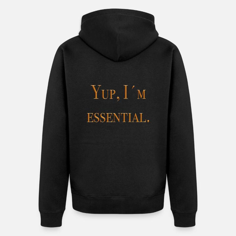 essential - Unisex Premium Bio Zip Hoodie - Schwarz
