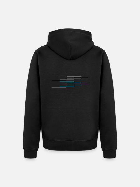 Wave - Unisex Premium Bio Zip Hoodie - Schwarz