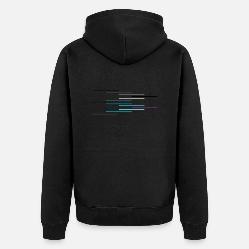 Wave - Unisex Premium Bio Zip Hoodie - Schwarz