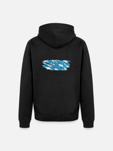 Basst scho - Unisex Premium Bio Zip Hoodie - Schwarz