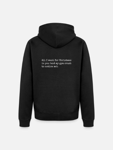 Christmas gym - Unisex Premium Organic Zip Hoodie - black