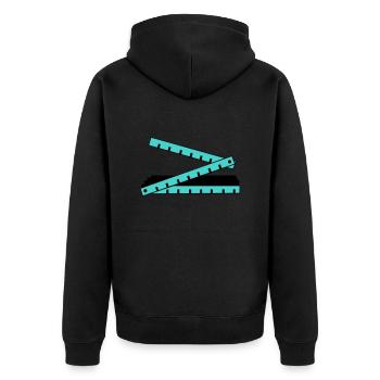 mètre pliant - Veste à capuche bio Premium Unisexe - noir - Dos - Nico (187cm)