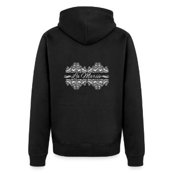 la Mariée dentelle - Veste à capuche bio Premium Unisexe - noir - Dos - Nico (187cm)