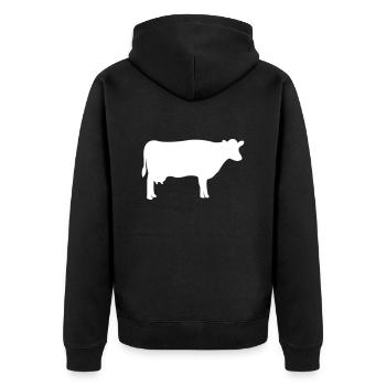 vache - Veste à capuche bio Premium Unisexe - noir - Dos - Nico (187cm)