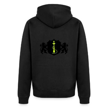 Hookah Symbol Coat of Arms - Unisex Premium Organic Zip Hoodie - black - Back - Nico (187cm)