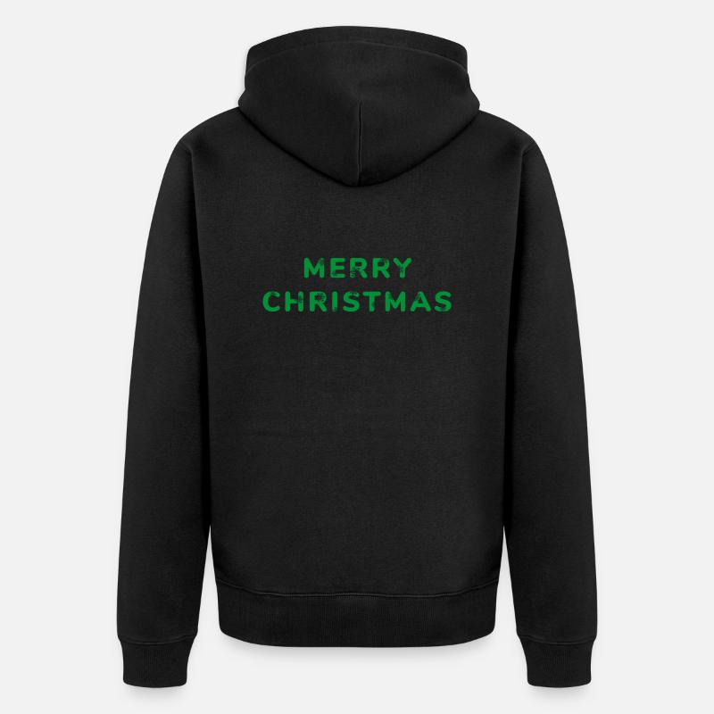 Joyeux Noël : Style festif vert - Veste à capuche bio Premium Unisexe - noir