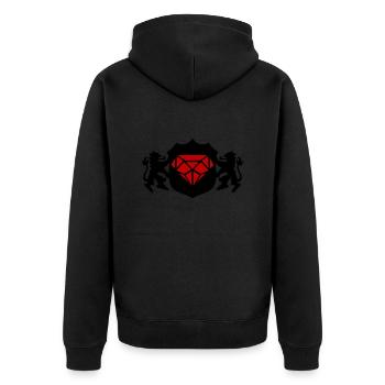 Armoiries diamant 02 - Veste à capuche bio Premium Unisexe - noir - Dos - Nico (187cm)