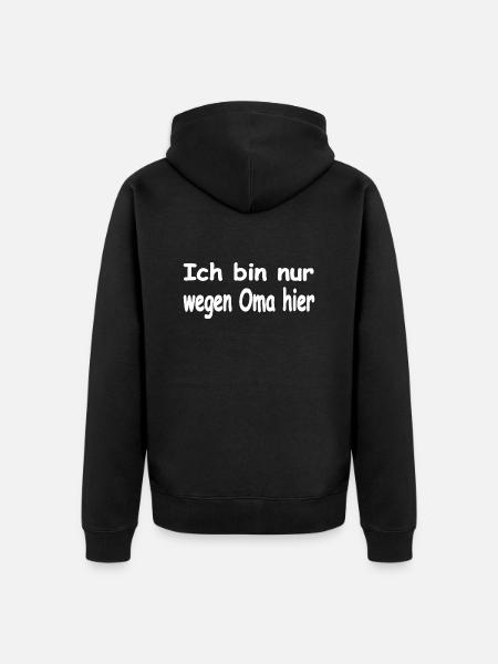 Oma - Unisex Premium Bio Zip Hoodie - Schwarz