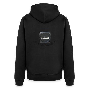 The messy ball - Unisex Premium Organic Zip Hoodie - black - Back - Nico (187cm)