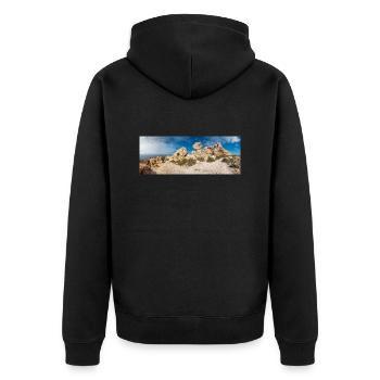 Formation rocheuse de Dingli près des falaises de Dingli, Malte - Veste à capuche bio Premium Unisexe - noir - Dos - Nico (187cm)