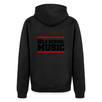 Musique old school - Veste à capuche bio Premium Unisexe - noir - Dos - Nico (187cm)