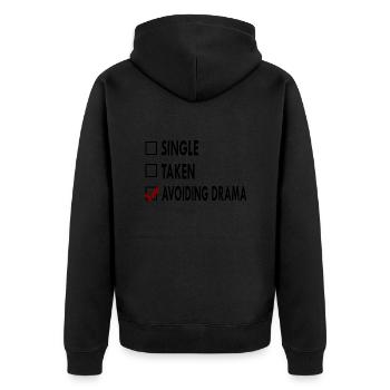 SINGLE noir blanc AVOIDING - Veste à capuche bio Premium Unisexe - noir - Dos - Nico (187cm)