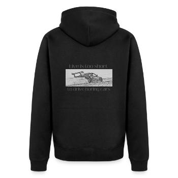 Voitures ennuyeuses - Veste à capuche bio Premium Unisexe - noir - Dos - Nico (187cm)