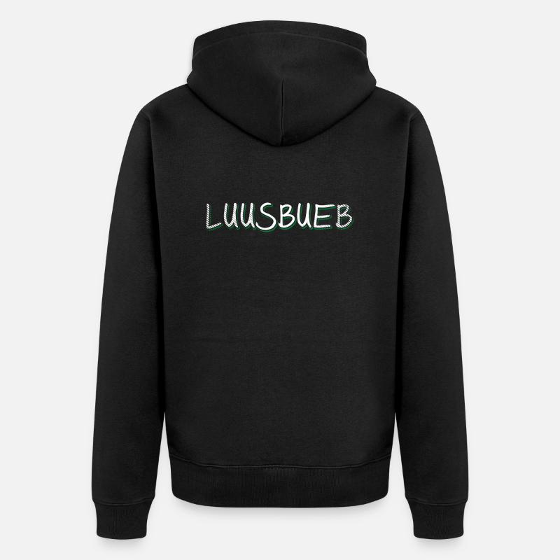 Badische Sprüche > Luusbueb - Unisex Premium Bio Zip Hoodie - Schwarz