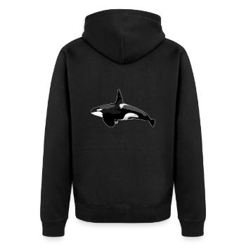 Orca - Veste à capuche bio Premium Unisexe - noir - Dos - Nico (187cm)