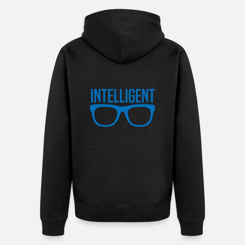 Intelligenter Junge oder Mädchen - Unisex Premium Bio Zip Hoodie - Schwarz