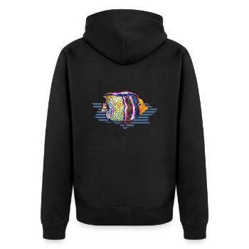 Poisson - Veste à capuche bio Premium Unisexe - noir - Dos - Nico (187cm)