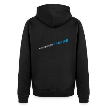 being old people age - Unisex Premium Organic Zip Hoodie - black - Back - Nico (187cm)