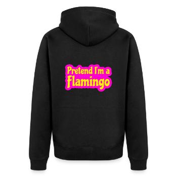 Faites semblant d’être un costume de flamant rose - Veste à capuche bio Premium Unisexe - noir - Dos - Nico (187cm)