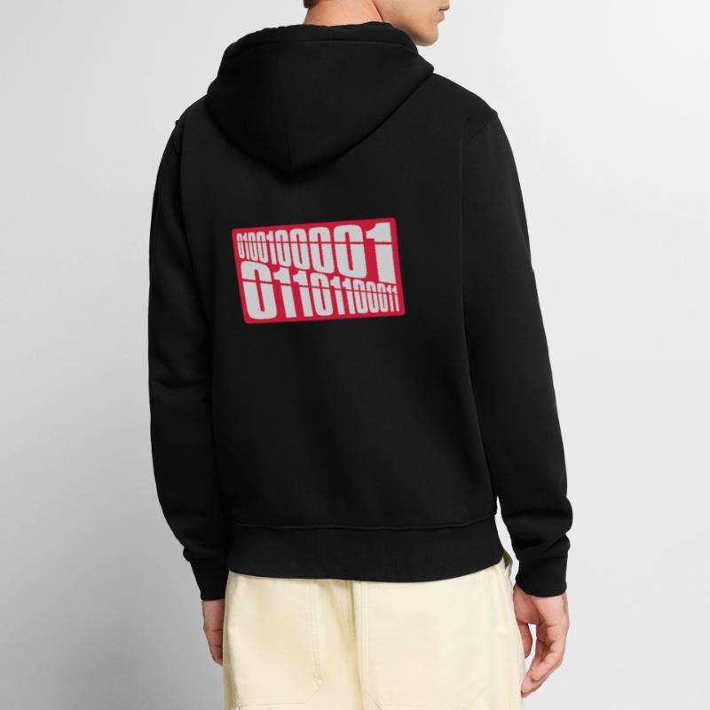 Binary Code Program Language Unisex Premium Organic Zip Hoodie