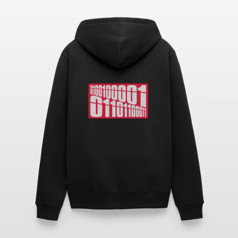 Binary Code Program Language Unisex Premium Organic Zip Hoodie