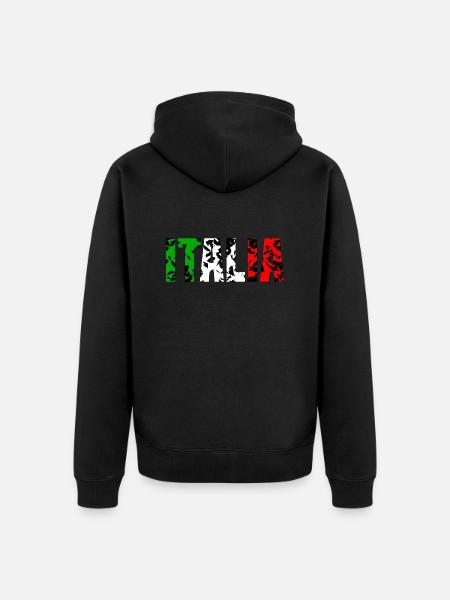 Italia Grunge - Unisex Premium Bio Zip Hoodie - Schwarz