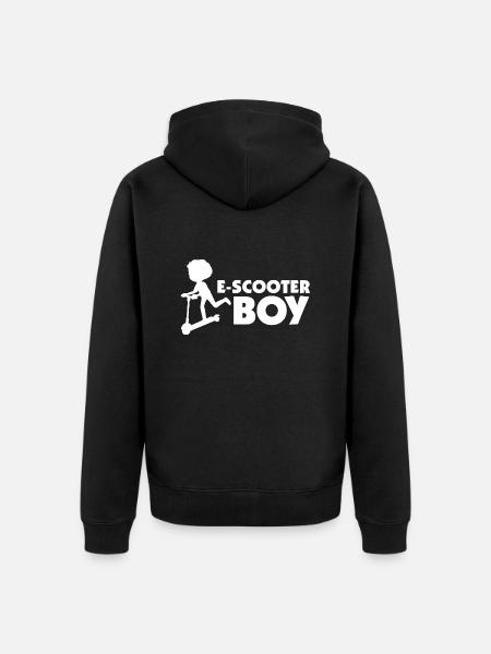 E-Scooter Roller Scooter - Unisex Premium Organic Zip Hoodie - black