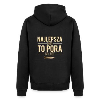 Najlepsza pora to pora na ryby prezent dla rybaka - Veste à capuche bio Premium Unisexe - noir - Dos - Nico (187cm)