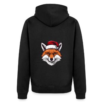 Tête de renard Noël Noël - Veste à capuche bio Premium Unisexe - noir - Dos - Nico (187cm)